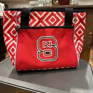 LogoBrands NC State Wolfpack insulated shoulder tote cooler bag lunchbox